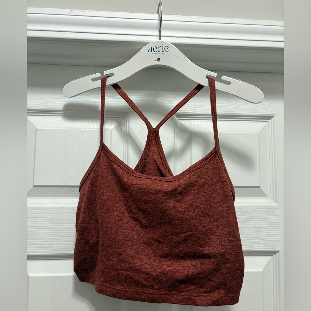 Aerie OFFLINE THE HUGGER LONGLINE RACERBACK SPORTS BRA